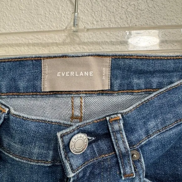 🦋 EVERLANE High Rise Skinny Ankle Jeans 26 Casual Medium Wash