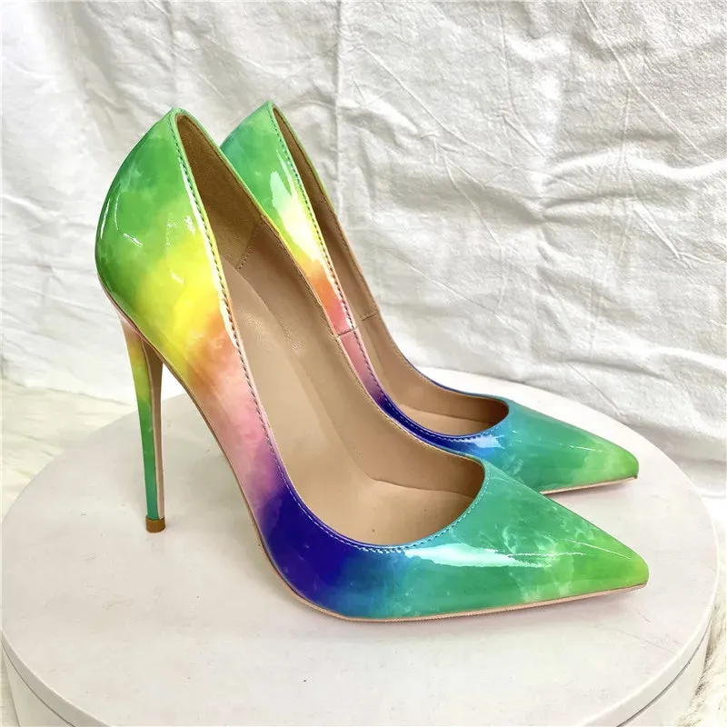 12cm stiletto Women's Shylock high heels rainbow sexy high heels