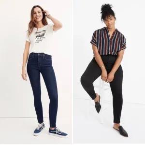 2 Pair Madewell High Rise Skinny Jeans lot bundle Carbondale Lucille Wash 25