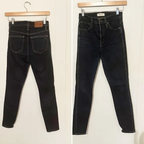 2 Pair Madewell High Rise Skinny Jeans lot bundle Carbondale Lucille Wash 25