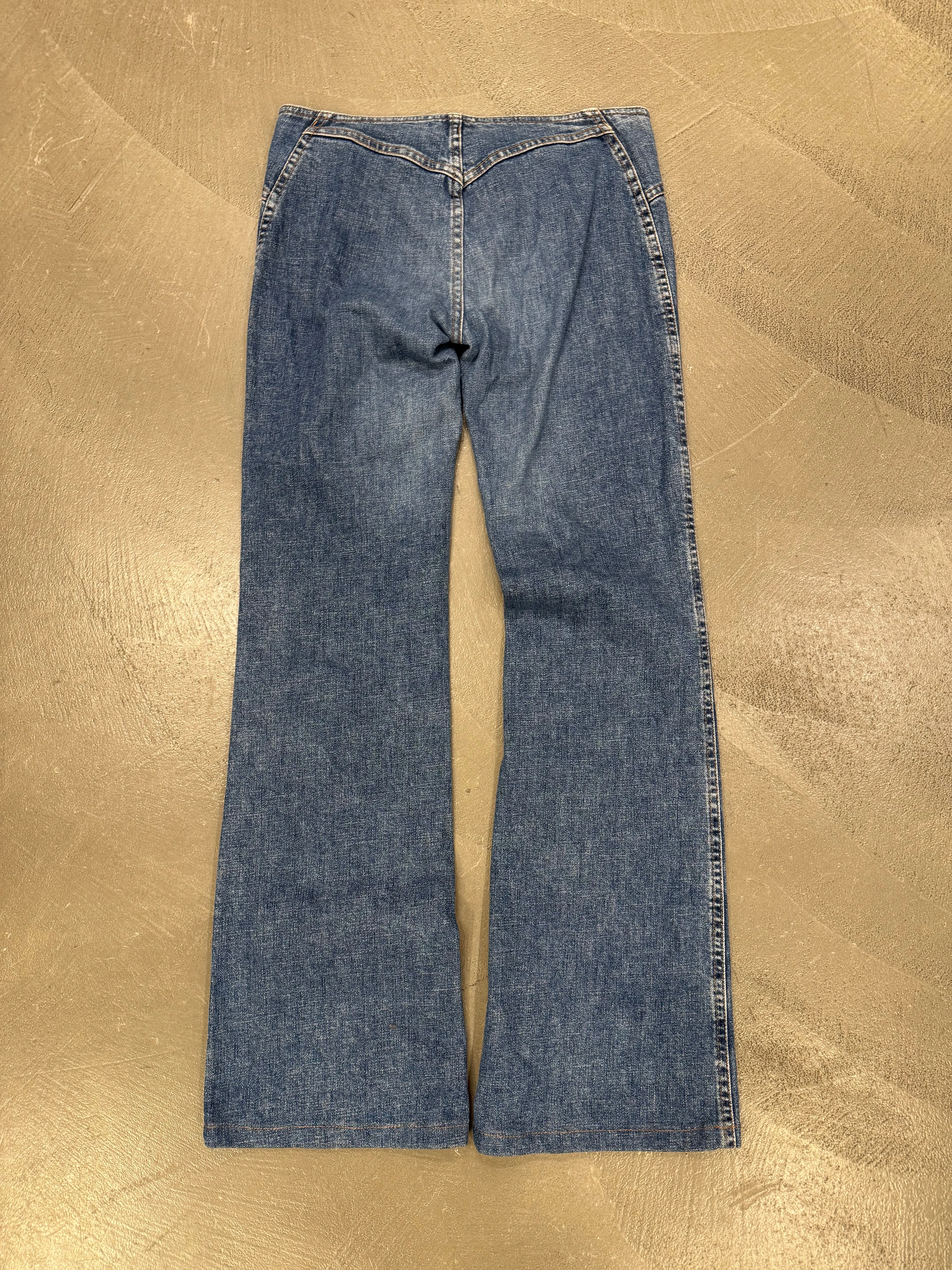 2000s Roberto Cavalli waistless low rise jeans