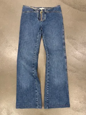 2000s Roberto Cavalli waistless low rise jeans