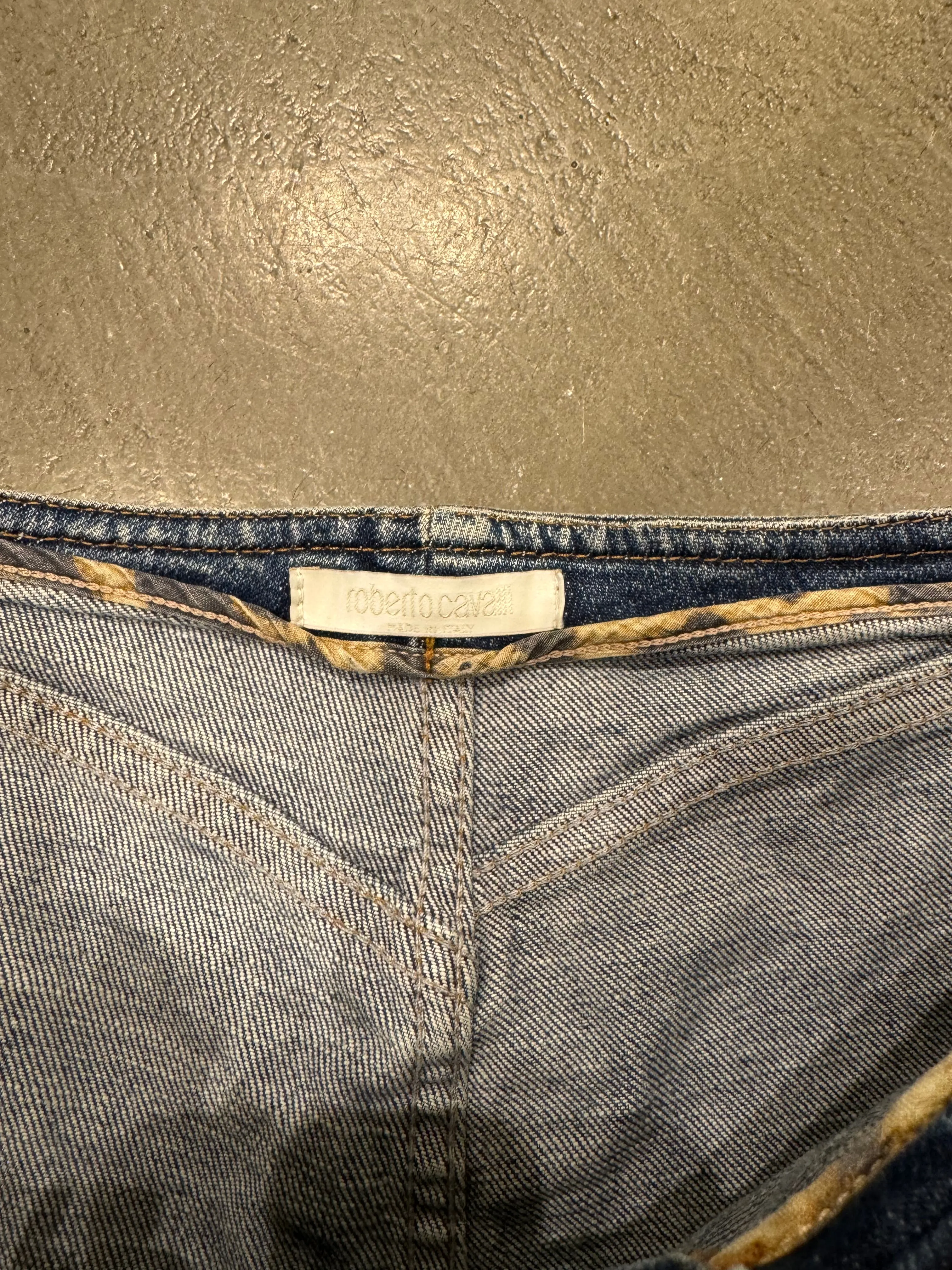 2000s Roberto Cavalli waistless low rise jeans