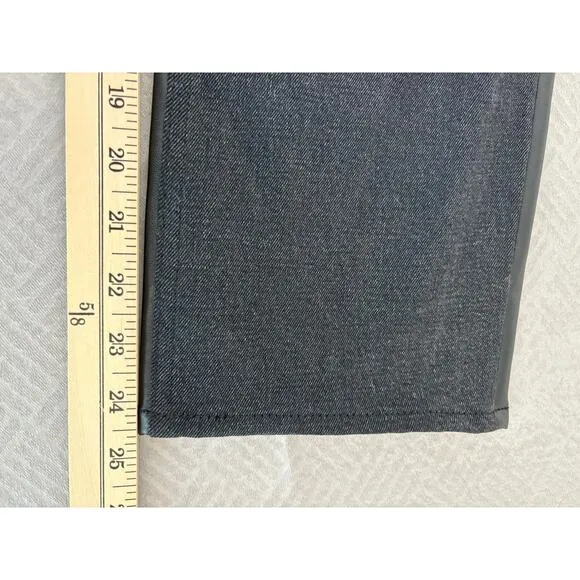Abercrombie &amp; Fitch Black Jeans 30/10 Curve Love High Rise Vegan Leather Cowgirl