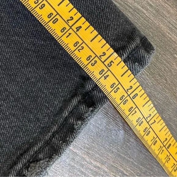 ABERCROMBIE &amp; FITCH The 90's Straight Ultra High Rise Curve Love Black Jeans 6xs