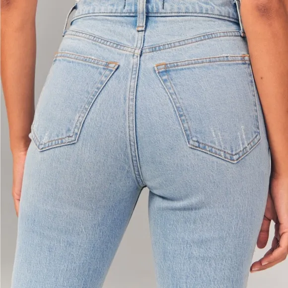 Abercrombie &amp; Fitch The Vintage Flare High Rise Jeans In Light Blue Size 36