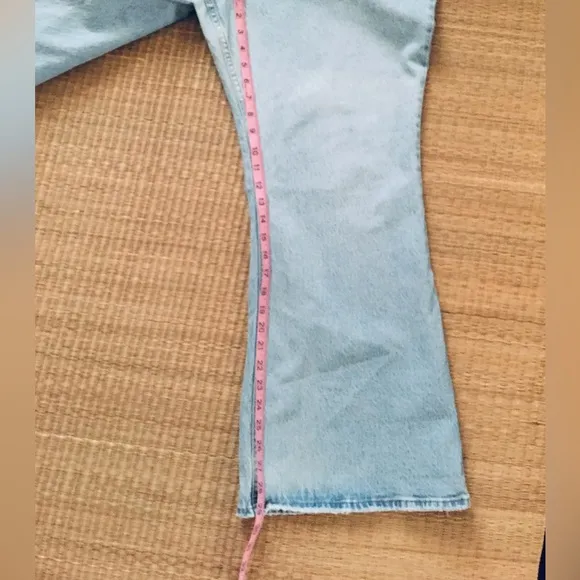 Abercrombie &amp; Fitch The Vintage Flare High Rise Jeans In Light Blue Size 36