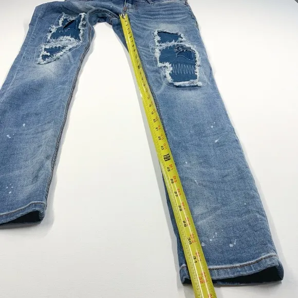 Affliction Raquel Jeans Women's 27 Skinny Grunge Black Premium Distressed Y2K
