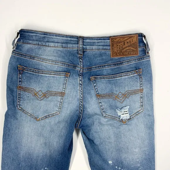 Affliction Raquel Jeans Women's 27 Skinny Grunge Black Premium Distressed Y2K