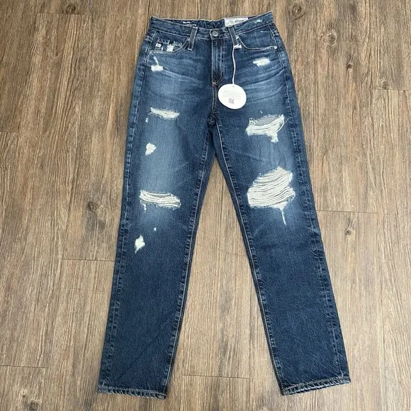 AG ADRIANO GOLDSCHMIED Phoebe Vintage High Waisted Tapered Leg Jeans Size 25R