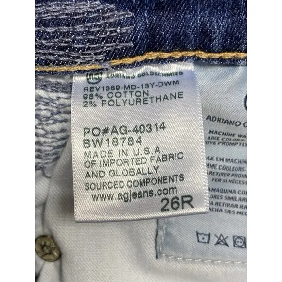 AG Adriano Goldschmied The Legging Super Skinny Ankle Jeans Women's Size 26R