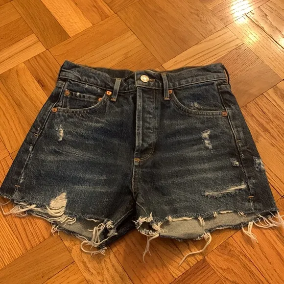 AGOLDE | Jaden High Rise Distressed Cut Off Shorts Size 24