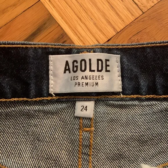 AGOLDE | Jaden High Rise Distressed Cut Off Shorts Size 24
