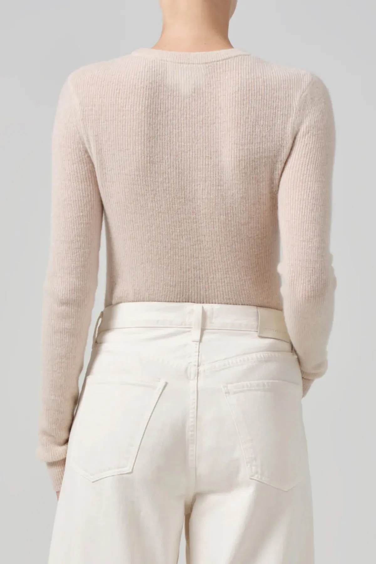 Alessia Crewneck Sweater in Cream