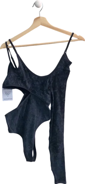 Anthropologie Out From Under Black Asymmetrical Cutout Bodysuit Size S