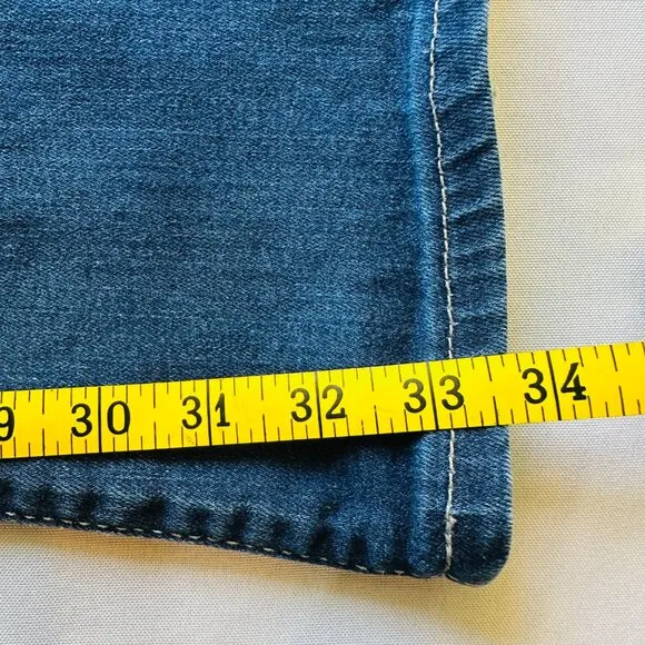 Ariat Jeans Women's 32L Perfect Rise Katie Flare Maya Blue Ultra Stretch Western