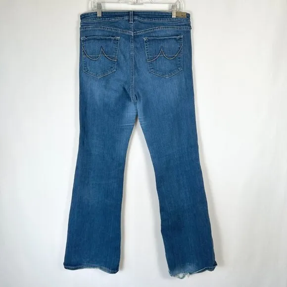 Ariat Jeans Women's 32L Perfect Rise Katie Flare Maya Blue Ultra Stretch Western