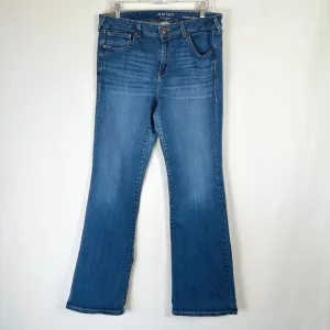 Ariat Jeans Women's 32L Perfect Rise Katie Flare Maya Blue Ultra Stretch Western