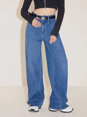 Asymmetrical Street Style Jeans