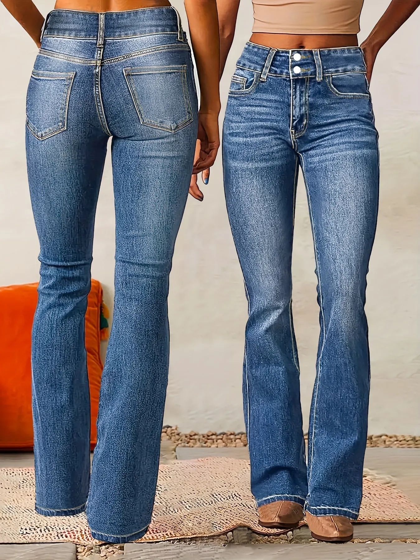 Aya – High-Waisted Flared Jeans