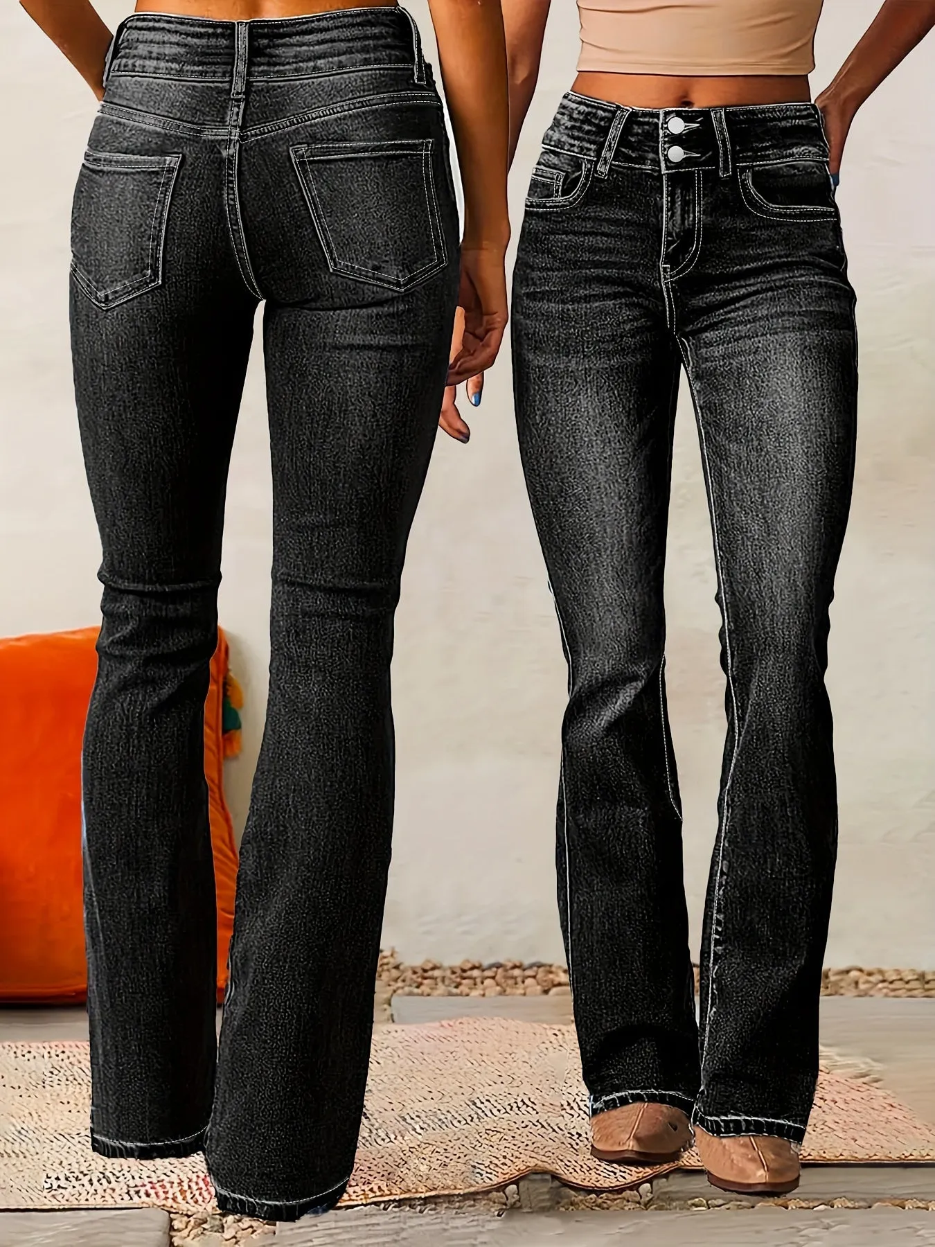 Aya – High-Waisted Flared Jeans