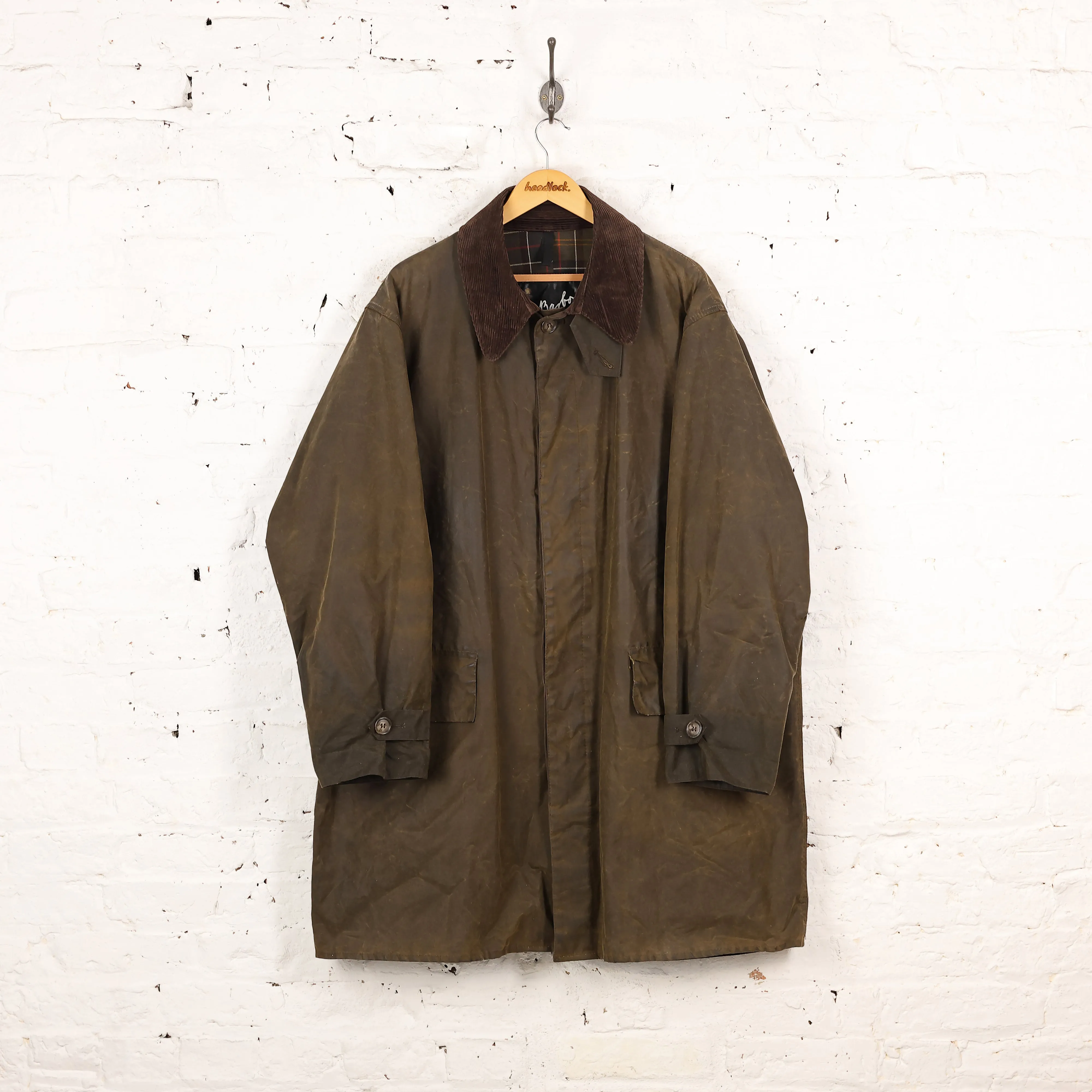 Barbour 3/4 Classic Trench Coat Jacket - Green - XXL