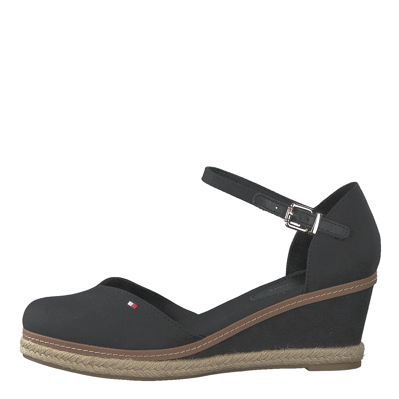 Basic Closed Toe Mid Wedge Black Bds