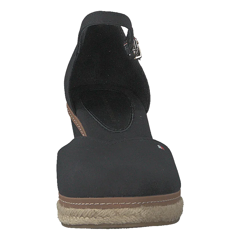 Basic Closed Toe Mid Wedge Black Bds