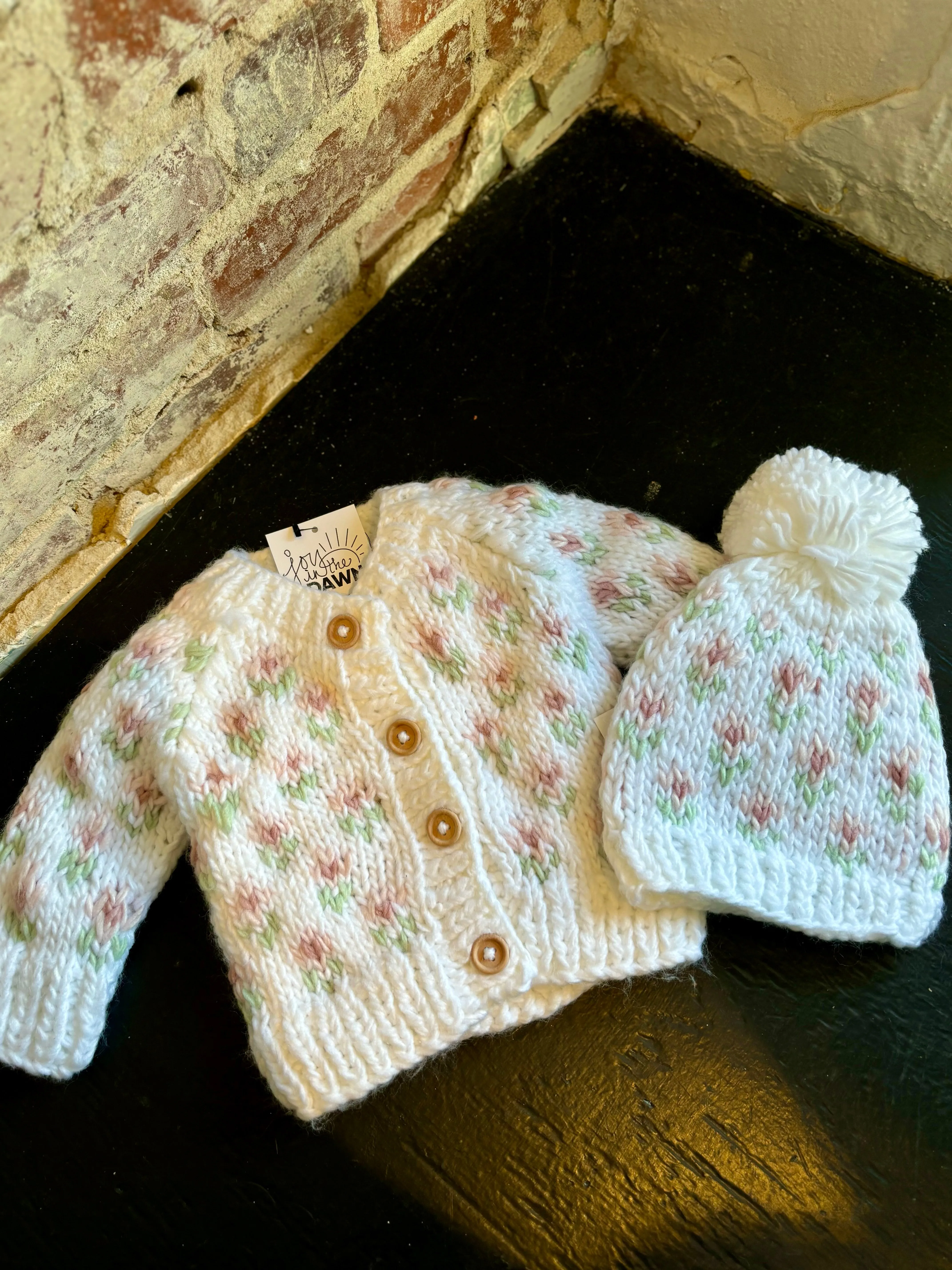 Bitty Blooms Blush Cardigan