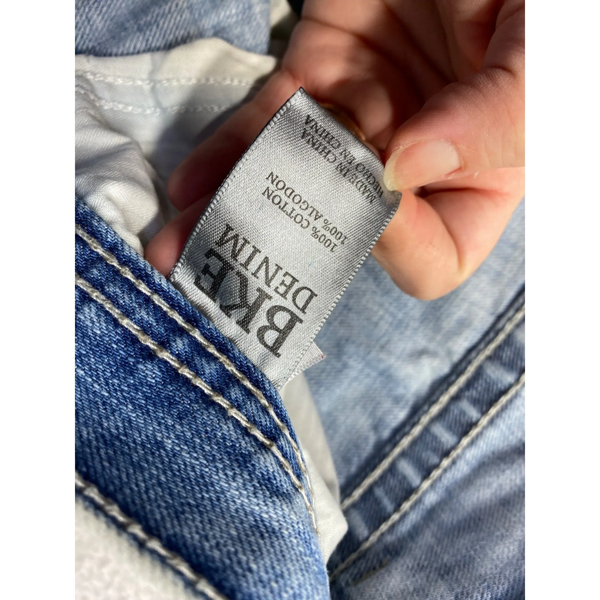 BKE Jake 34L Mens Distressed Light Wash Jeans #5728