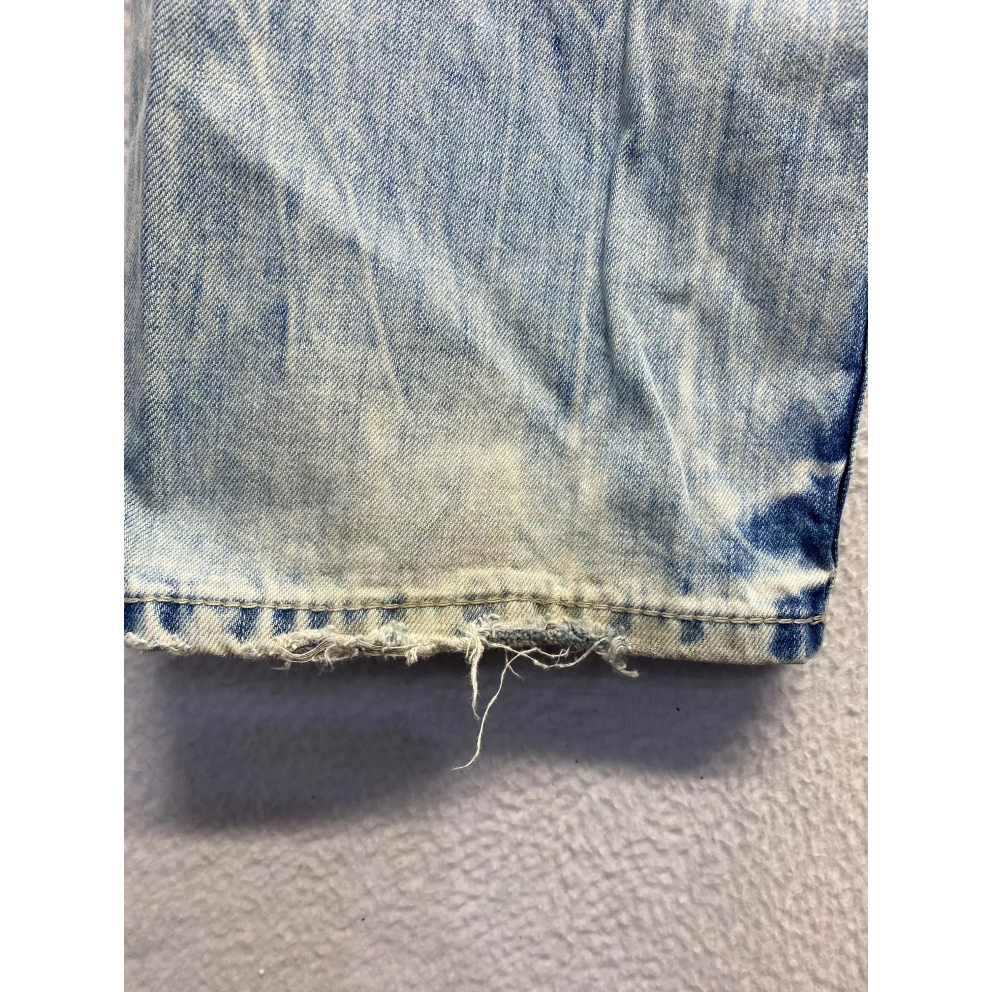 BKE Jake 34L Mens Distressed Light Wash Jeans #5728