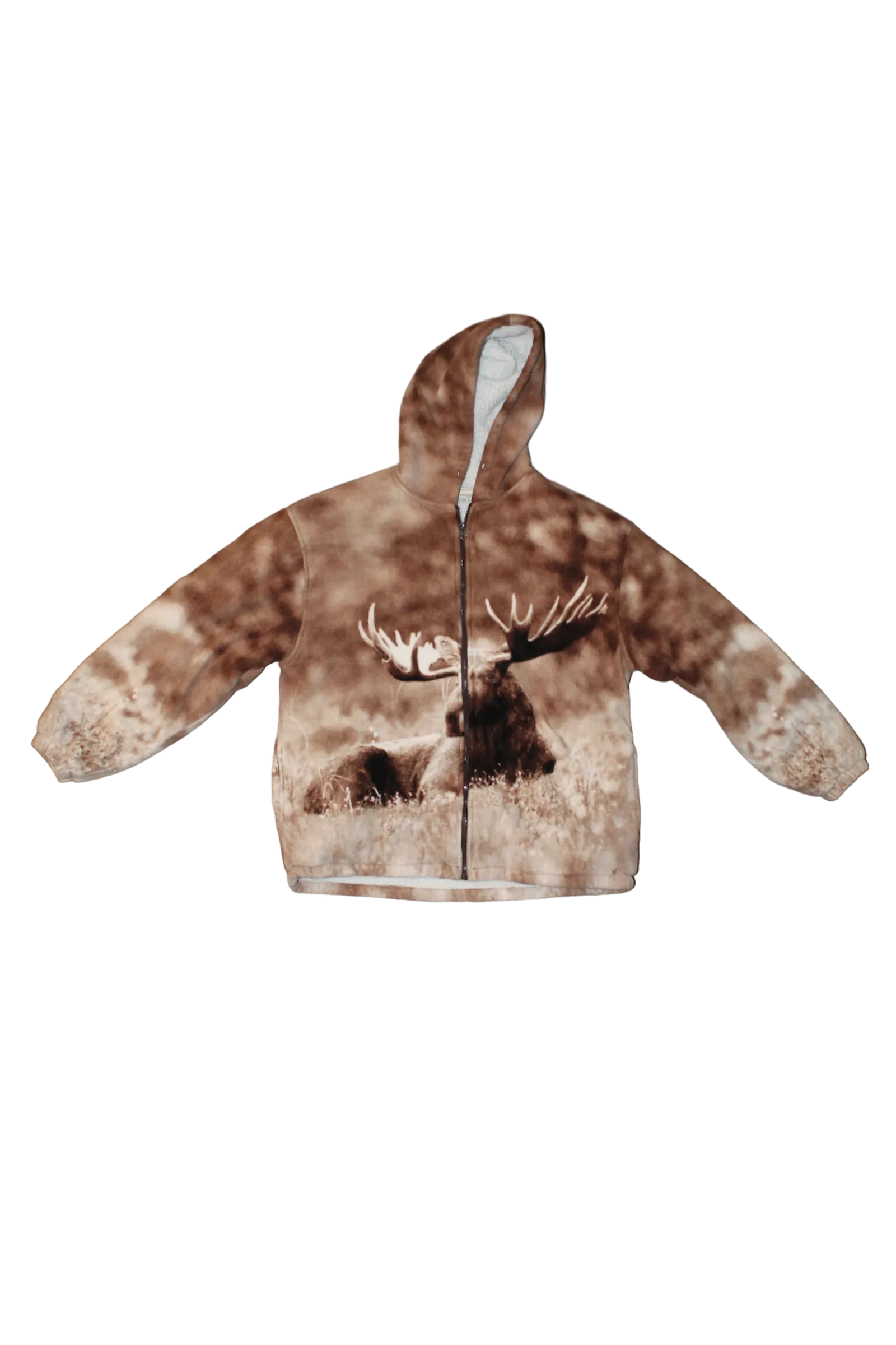 Black Canyon Deer Portrait Winter Fleece Jacket