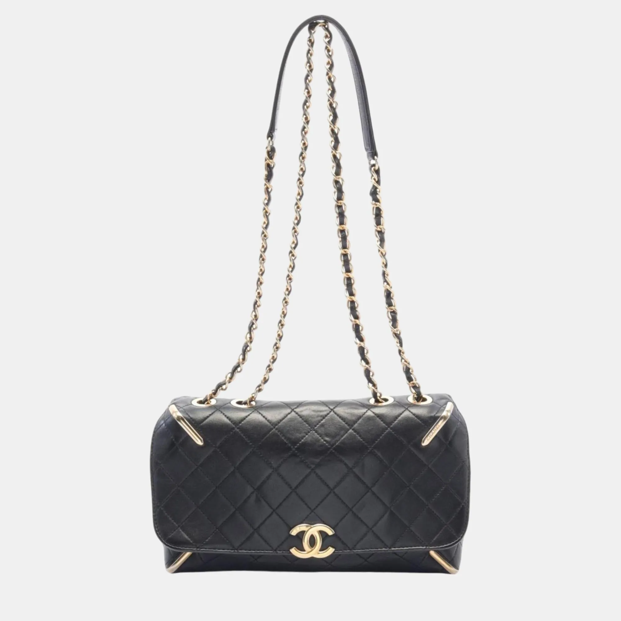 Black Leather Shoulder Bag