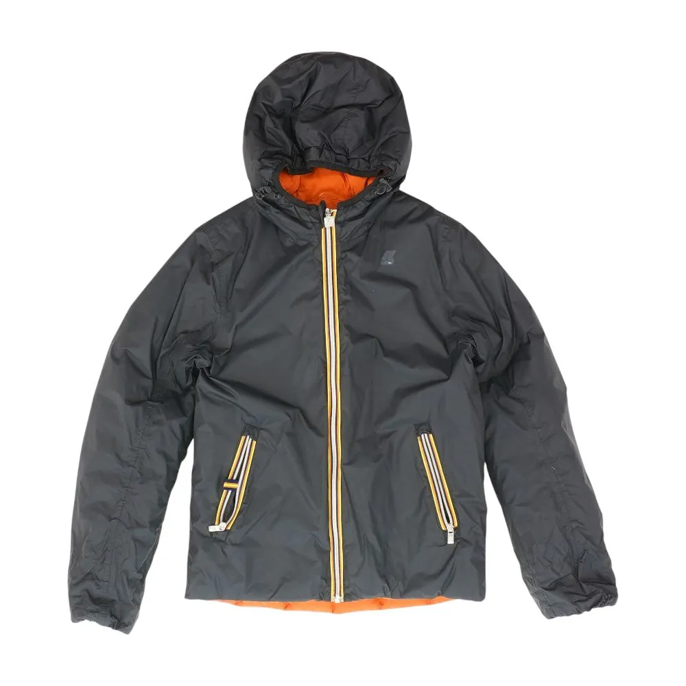 Black Solid Puffer Jacket