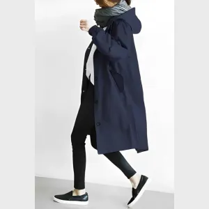 Blesyn hooded long windbreaker
