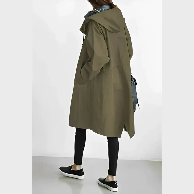 Blesyn hooded long windbreaker