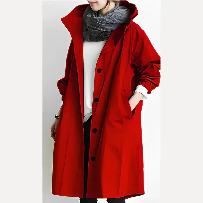 Blesyn hooded long windbreaker