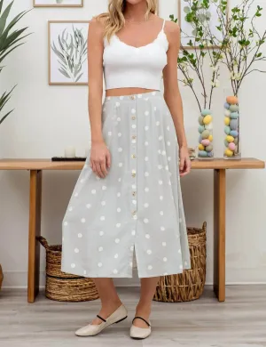 Blu Pepper - Polka Dot Midi Skirt