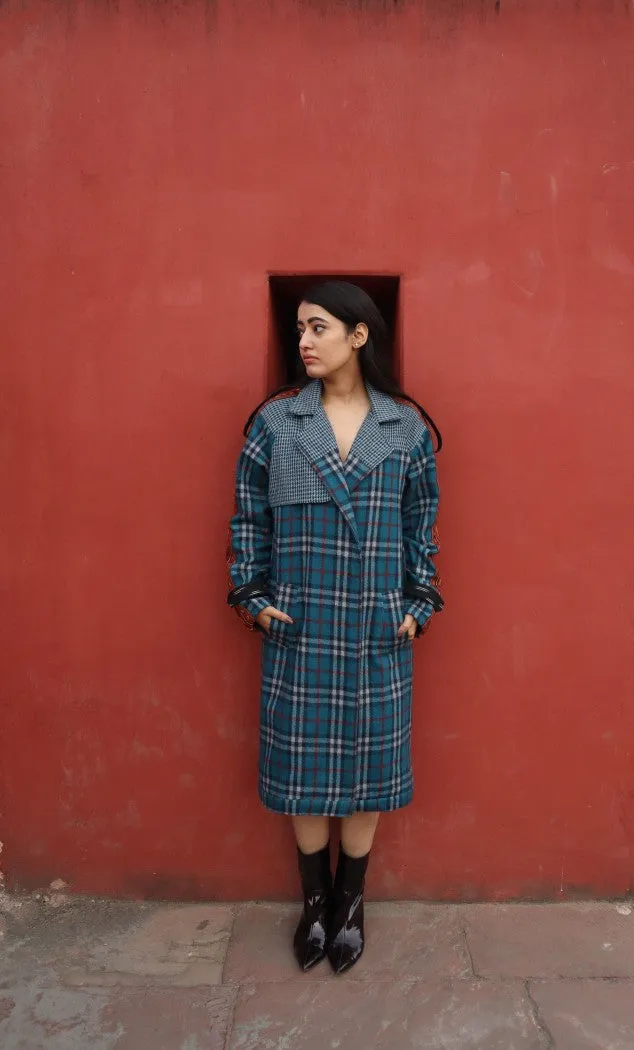 Blue Check Trench