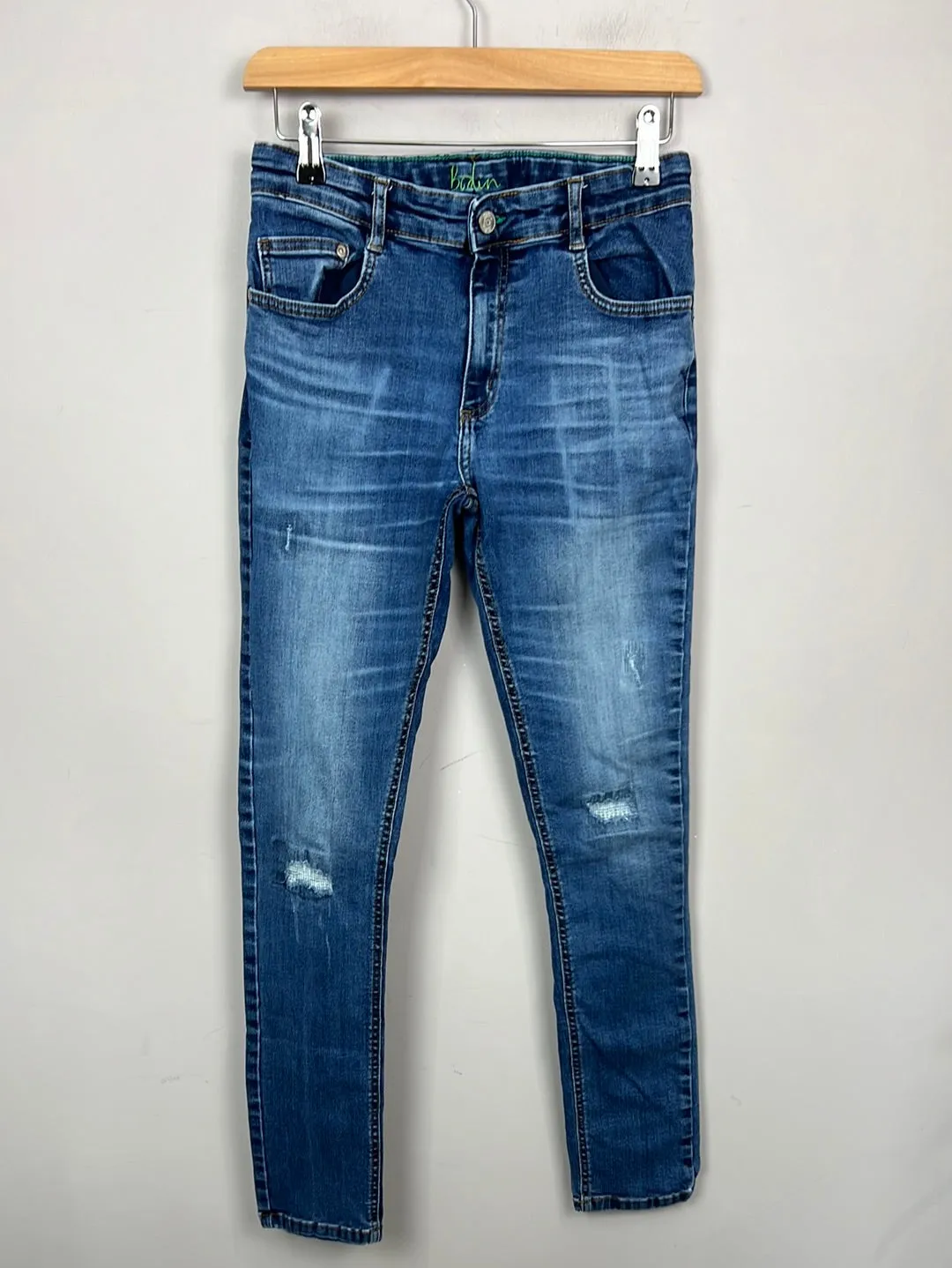 Boden distressed blue jeans 14y long