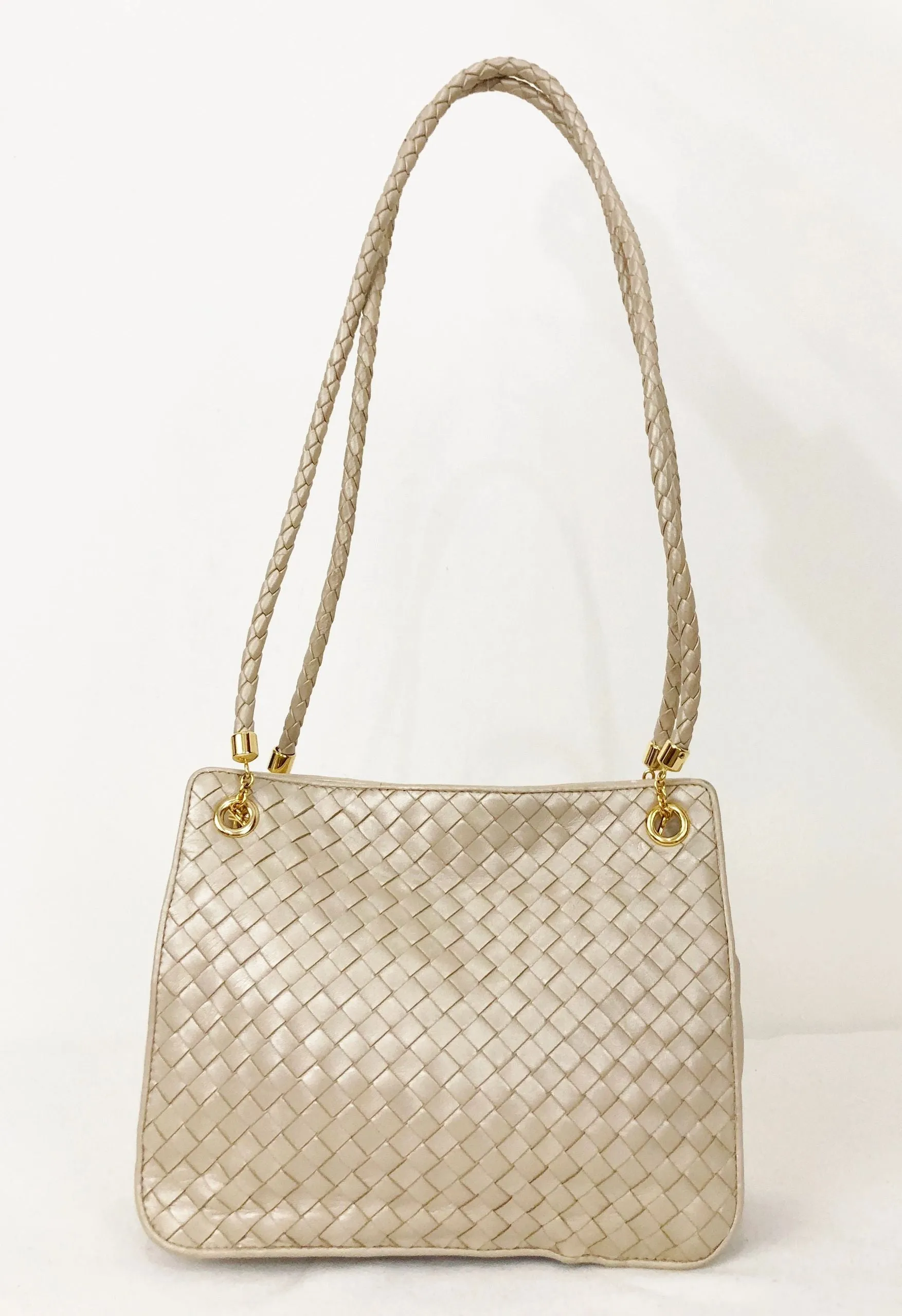Bottega Veneta Pearl Intrecciato Shoulder Bag