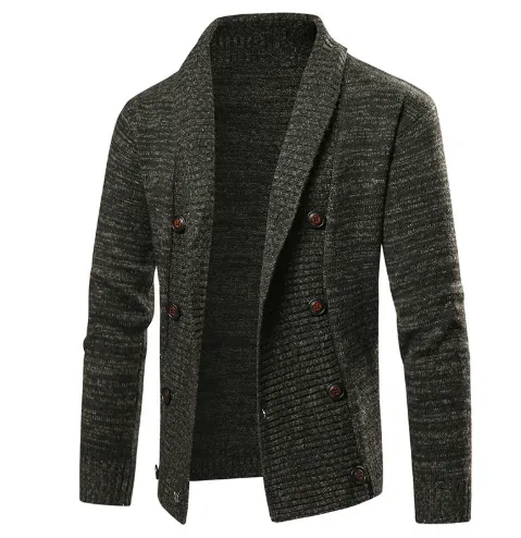 Cardigan homme fermeture croisée - un pull ample et stylé à l'accent rétro