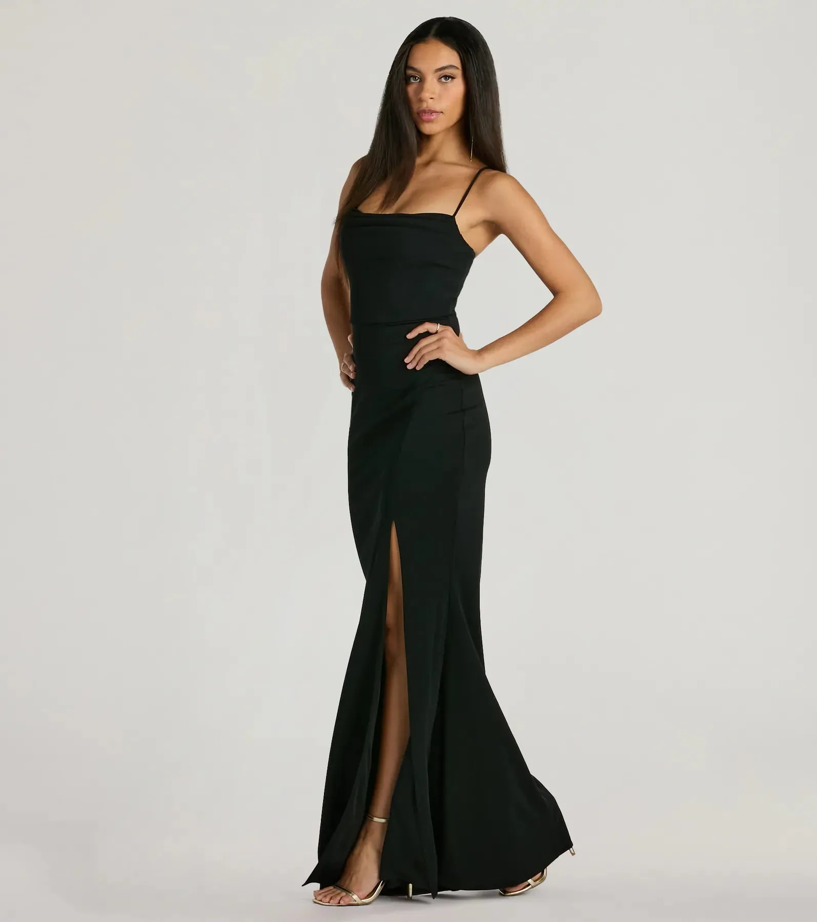 Carol Sleeveless Slit Mermaid Formal Dress