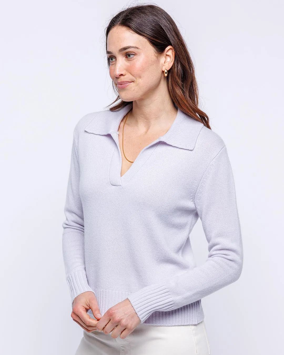 Cashmere Polo Crew