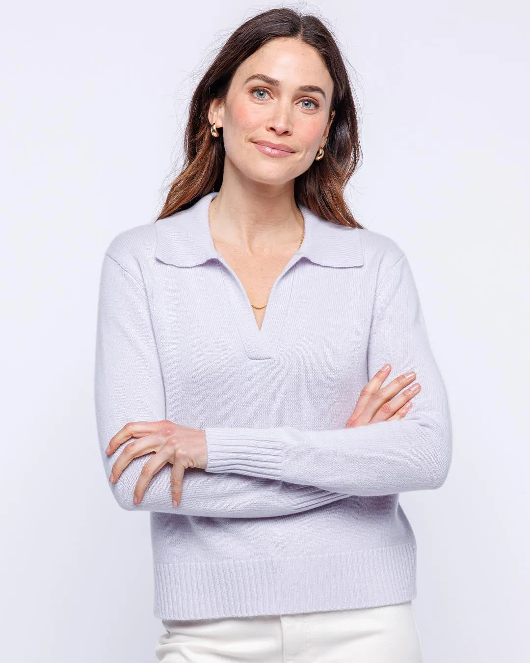 Cashmere Polo Crew
