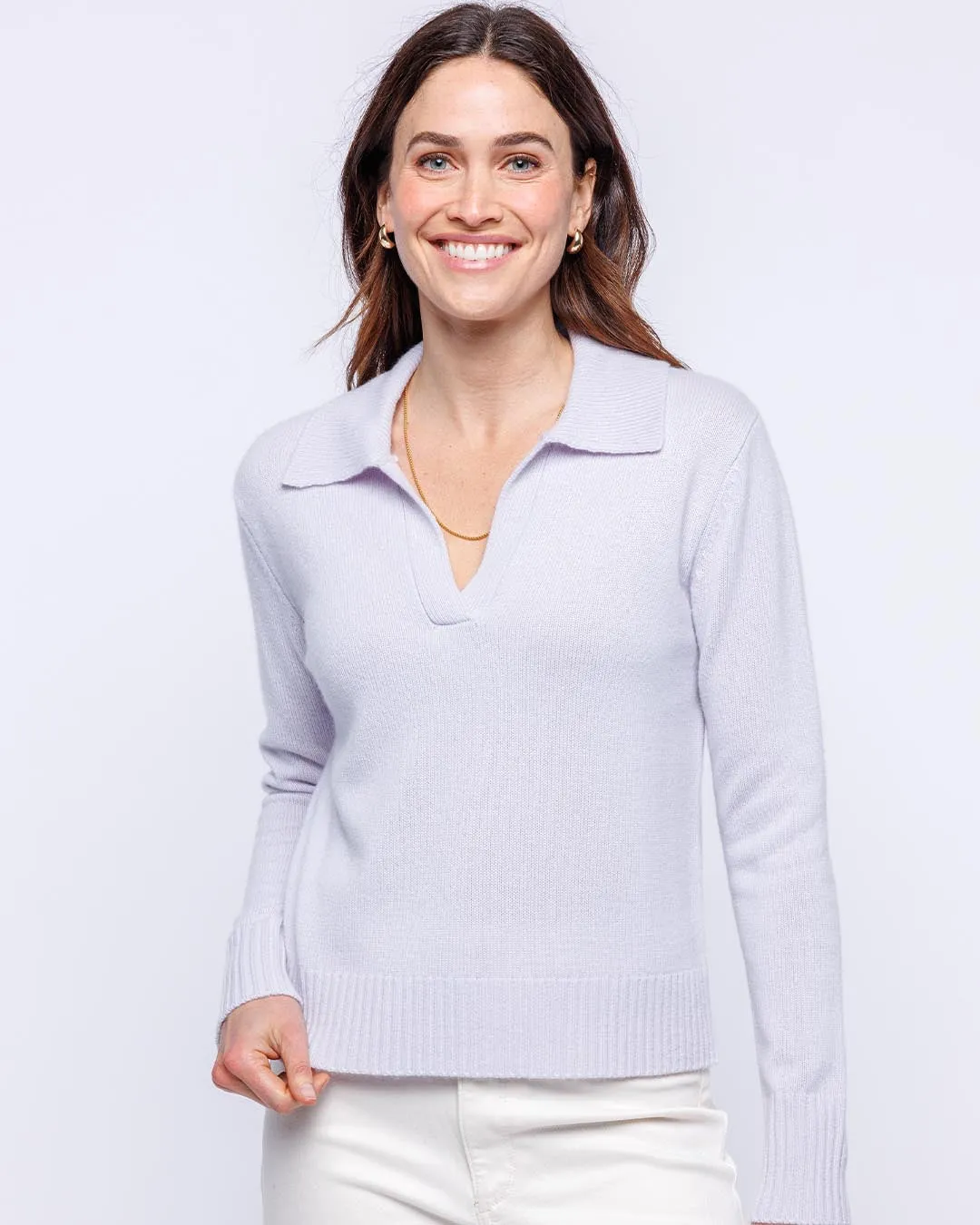 Cashmere Polo Crew