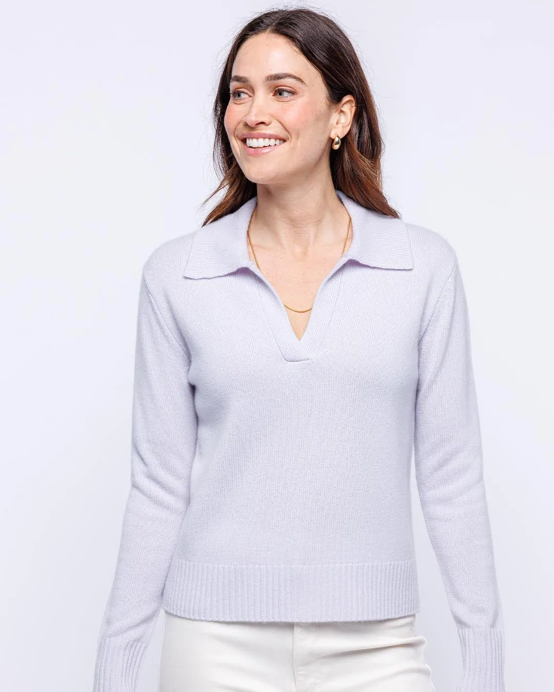 Cashmere Polo Crew