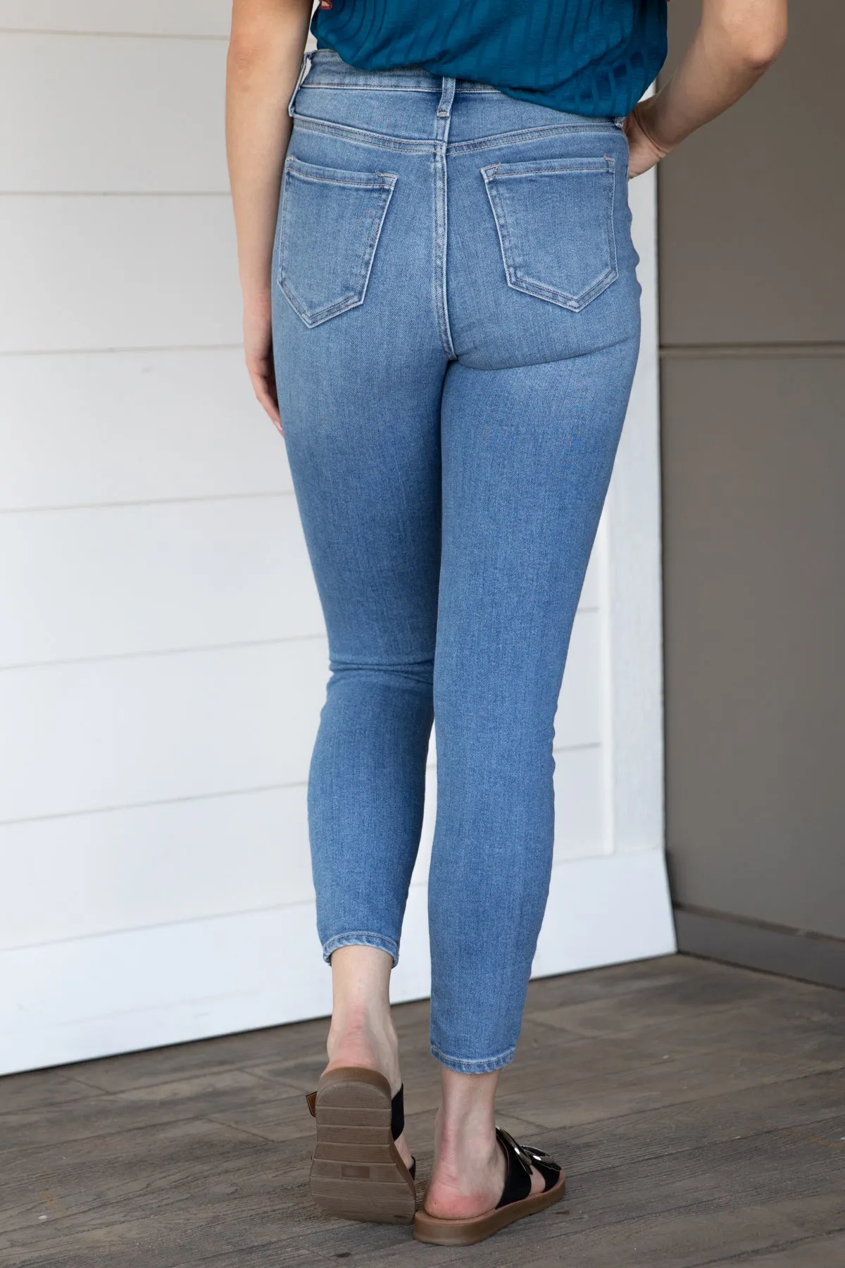 Cello Light Wash High Rise Ankle Skinny Jean