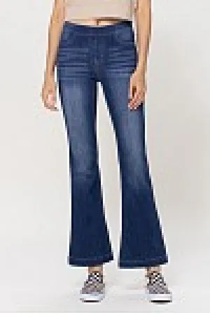 CELLO MID RISE PETITE FLARE JEANS