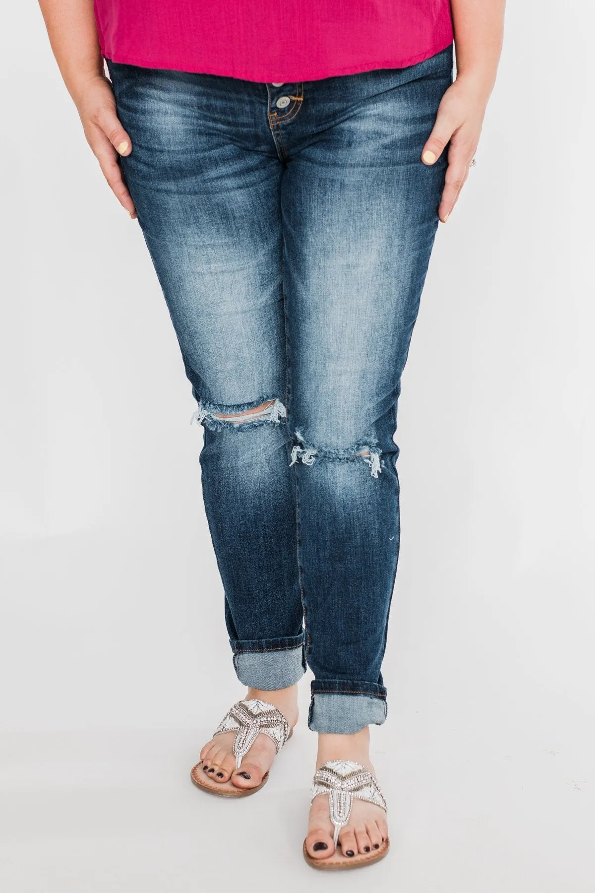 C'est Toi Distressed Skinny Jeans- Bridget Wash